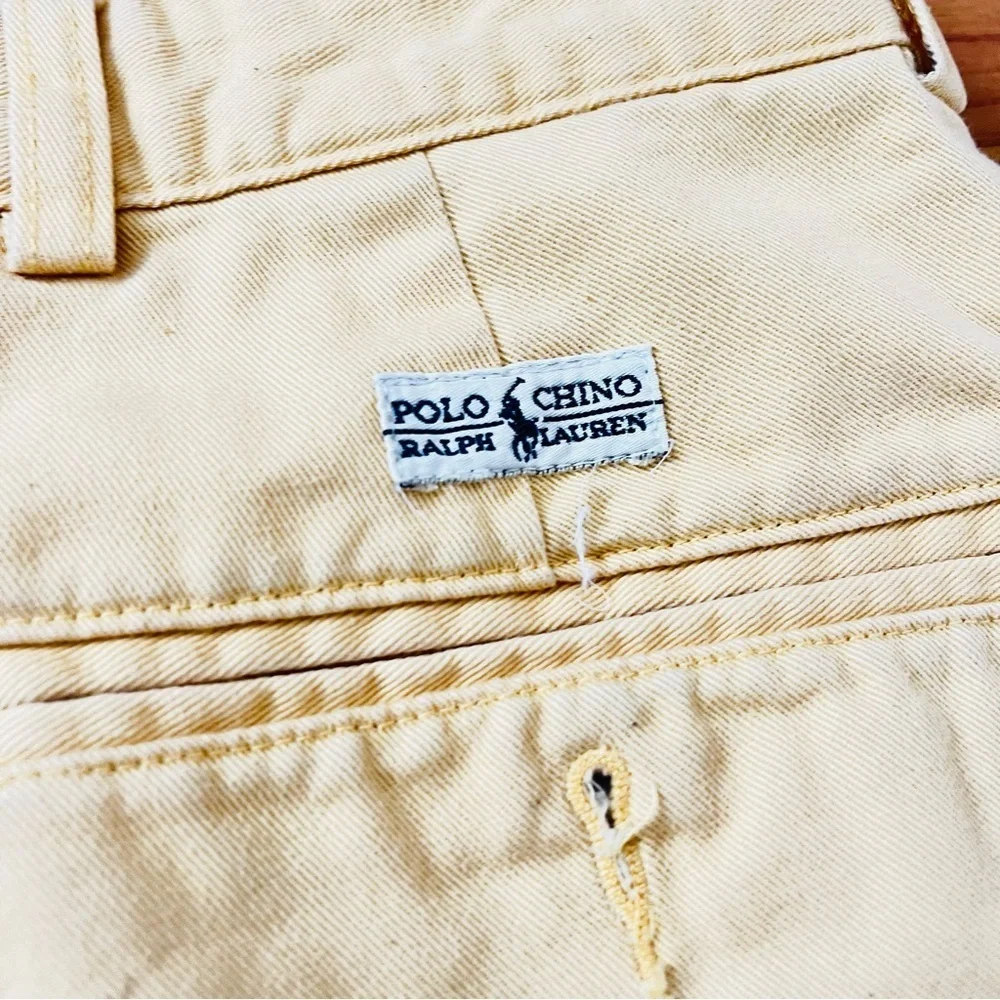 Polo Ralph Lauren Men’s butter yellow chino Shorts old money Summer